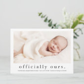 正式なミニマル写真の採用 案内状 (スタンド正面)