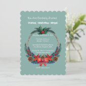 正式な企業のクリスマスパーティへの招待状 招待状 (スタンド正面)