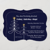 正式な企業のクリスマスパーティへの招待状 招待状 (正面/裏面)