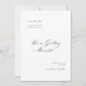 正式な写真を使った結婚式の招待前のお知らせカード セーブザデート (正面)