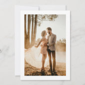 正式な写真を使った結婚式の招待前のお知らせカード セーブザデート (裏面)