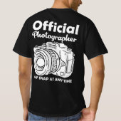 正式な写真家がいつでもスナップできる Tシャツ (裏面)