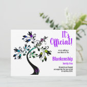 正式な期待している花の咲く紫 案内状 (スタンド正面)