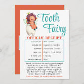 正式な歯の妖精の受領証明書 招待状 (正面/裏面)