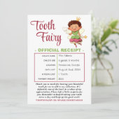 正式な歯の妖精の受領証明書 招待状 (スタンド正面)
