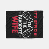 正式な私は妻お気に入りのヴィンテージ母 フリースブランケット (正面(横))