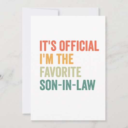 正式な私は法律お気に入りのの息子だおもしろい シーズンカード (正面)