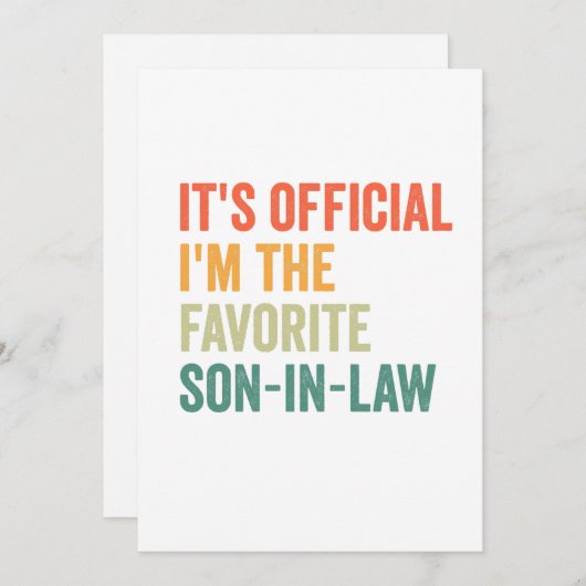 正式な私は法律お気に入りのの息子だおもしろい シーズンカード (正面/裏面)