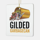 正式な金メッキごみ箱オーナメント セラミックオーナメント (左)