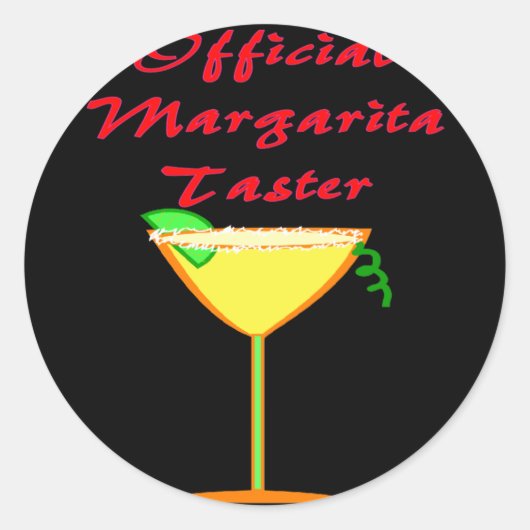 正式なMargarita Taster Tシャツ&ギフト ラウンドシール (正面)
