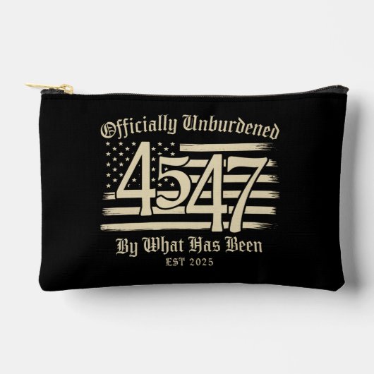 正式にトランプ45 47によって負担されていない アクセサリーポーチ (正面)