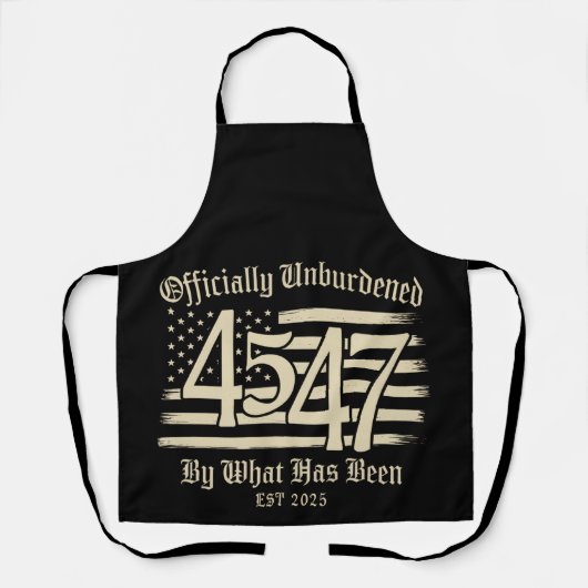 正式にトランプ45 47によって負担されていない エプロン (正面)