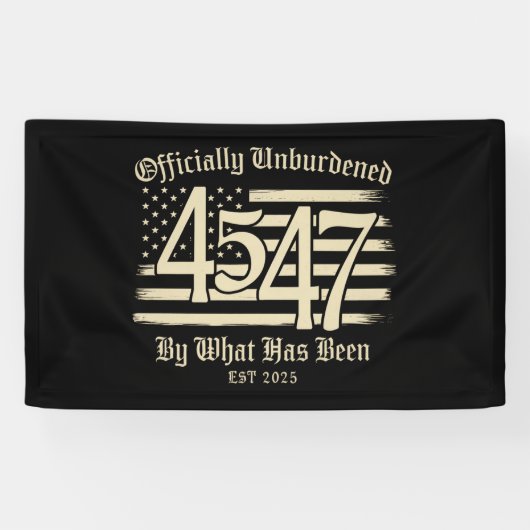 正式にトランプ45 47によって負担されていない 横断幕 (横)