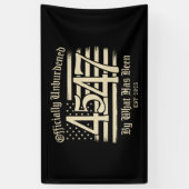 正式にトランプ45 47によって負担されていない 横断幕 (縦)