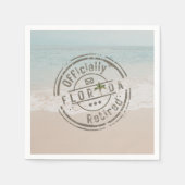 正式にフロリ退職したダトロピカルビーチ海 スタンダードカクテルナプキン (正面)