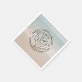 正式にフロリ退職したダトロピカルビーチ海 スタンダードカクテルナプキン (角)