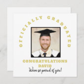 正式に卒業したおめでとう名写真カード (正面/裏面)