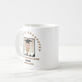 正式に卒業した写真おめでとう名Keepsake コーヒーマグカップ (正面左)