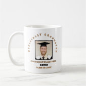 正式に卒業した写真おめでとう名Keepsake コーヒーマグカップ (左)
