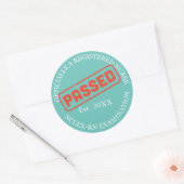 正式に登録されたナース- nclex-rnを渡した ラウンドシール (封筒)