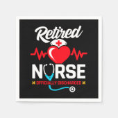 正式に解雇された退職したナース退職 スタンダードカクテルナプキン (正面)