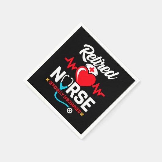 正式に解雇された退職したナース退職 スタンダードカクテルナプキン (角)