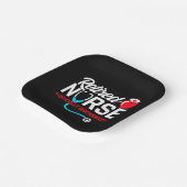 正式に解雇された退職したナース退職 ペーパープレート (傾斜あり)