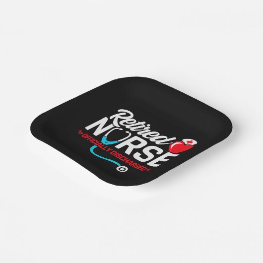 正式に解雇された退職したナース退職 ペーパープレート (傾斜あり)