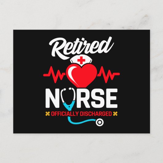正式に解雇された退職したナース退職 ポストカード (正面)