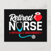 正式に解雇された退職したナース退職 ポストカード (正面)