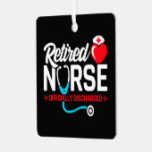 正式に解雇された退職したナース退職 メタルオーナメント (正面左)