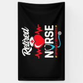 正式に解雇された退職したナース退職 横断幕 (縦)