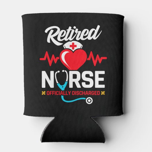 正式に解雇された退職したナース退職 缶クーラー (裏面)