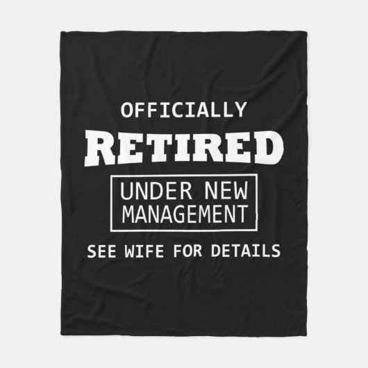 正式に退職した新しい経営の下で フリースブランケット (正面)