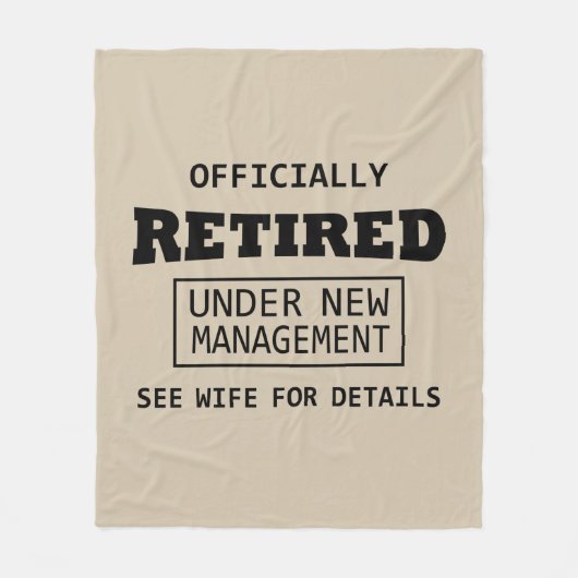 正式に退職した新しい経営の下で フリースブランケット (正面)