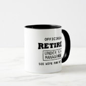 正式に退職した新しい経営の下で マグカップ (正面右)