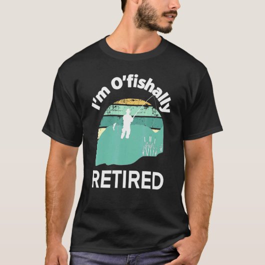 正式に退職しました フィッシングに行く 退職記念パロディグッズ Tシャツ (正面)