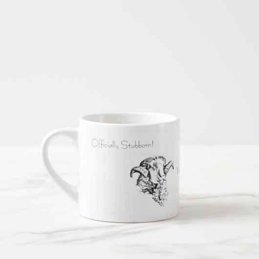 正式に頑固なラム羊の頭コーヒーマグカップ エスプレッソカップ (左)