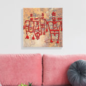 正式のダンサーの岩石彫刻 キャンバスプリント (インサイチュ (リビング))