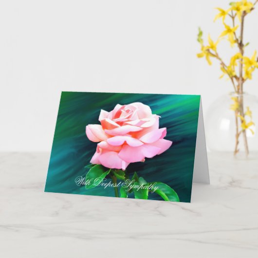 正式のパーティーのばら色のカスタムな悔やみや弔慰カード カード (黄色い花)