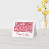 正式のパーティーのバラのバースデー・カード カード (黄色い花)