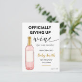 正式与えなワイン妊娠おもしろい 案内ポストカード (スタンド正面)