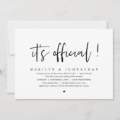 正式発表！結婚記念日の食事とパーティー 招待状 (正面)