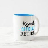正式退職したなパーソナライズされた量 ツートーンマグカップ (正面右)