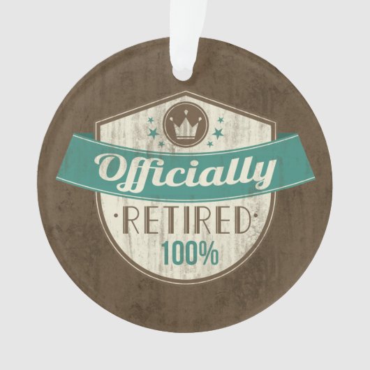 正式退職したに100%ヴィンテージ退職 オーナメント (正面)