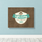 正式退職したに100%ヴィンテージ退職 キャンバスプリント (インサイチュ (ウッドフロア))