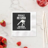 正式退職したに、あなたは私のゴルフを見つける場所を知っている 縁ありカクテルナプキン (インサイチュ)