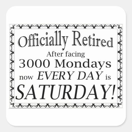 正式退職したに スクエアシール (正面)