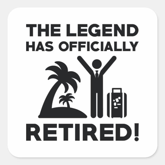 正式退職したに スクエアシール (正面)