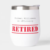 正式退職したに、名前をカスタムするギフト赤 (左面)